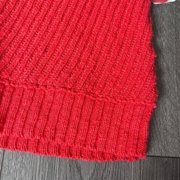 Free People Sunset V Neck Sweater In Red/Rouge Size Small - Picture 3 of 16